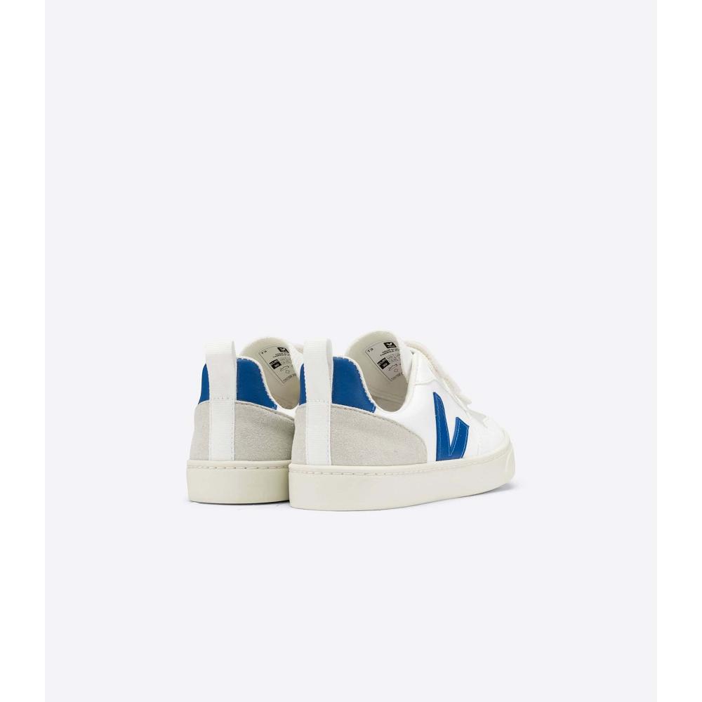 Veja V-10 CWL Kids' Shoes White Indigo | CA 776JPQ